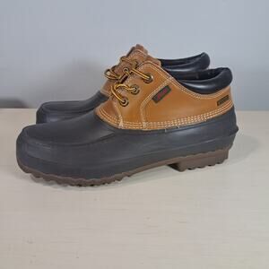 G. H. Bass Huey Men's Leather Rubber Duck Boots Rain Boot Ankle Waterproof 12M